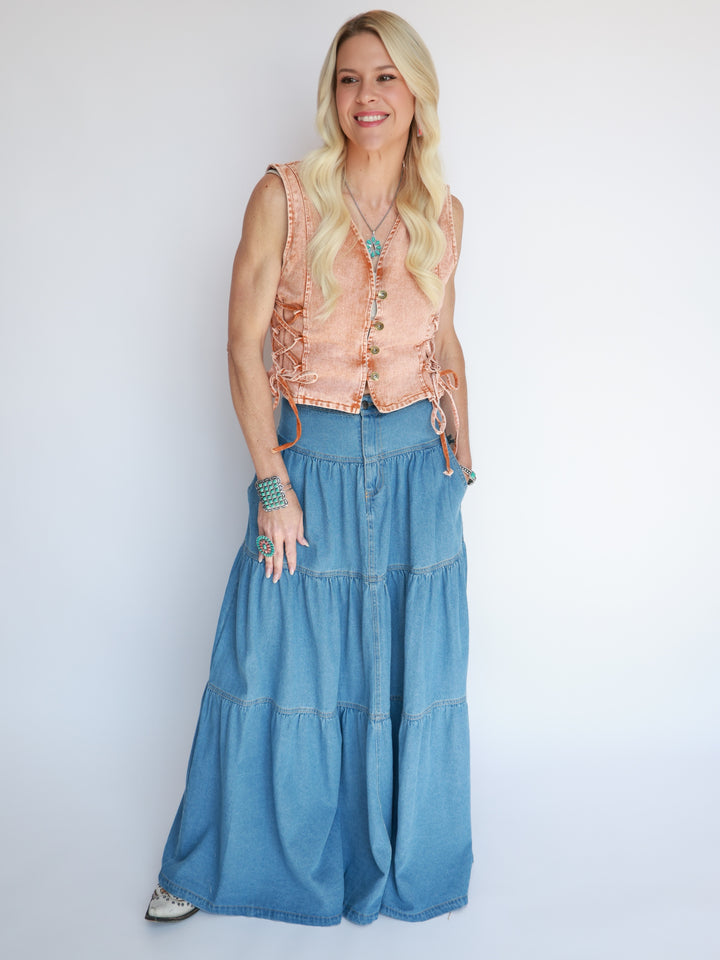 Denim Delight Maxi Skirt