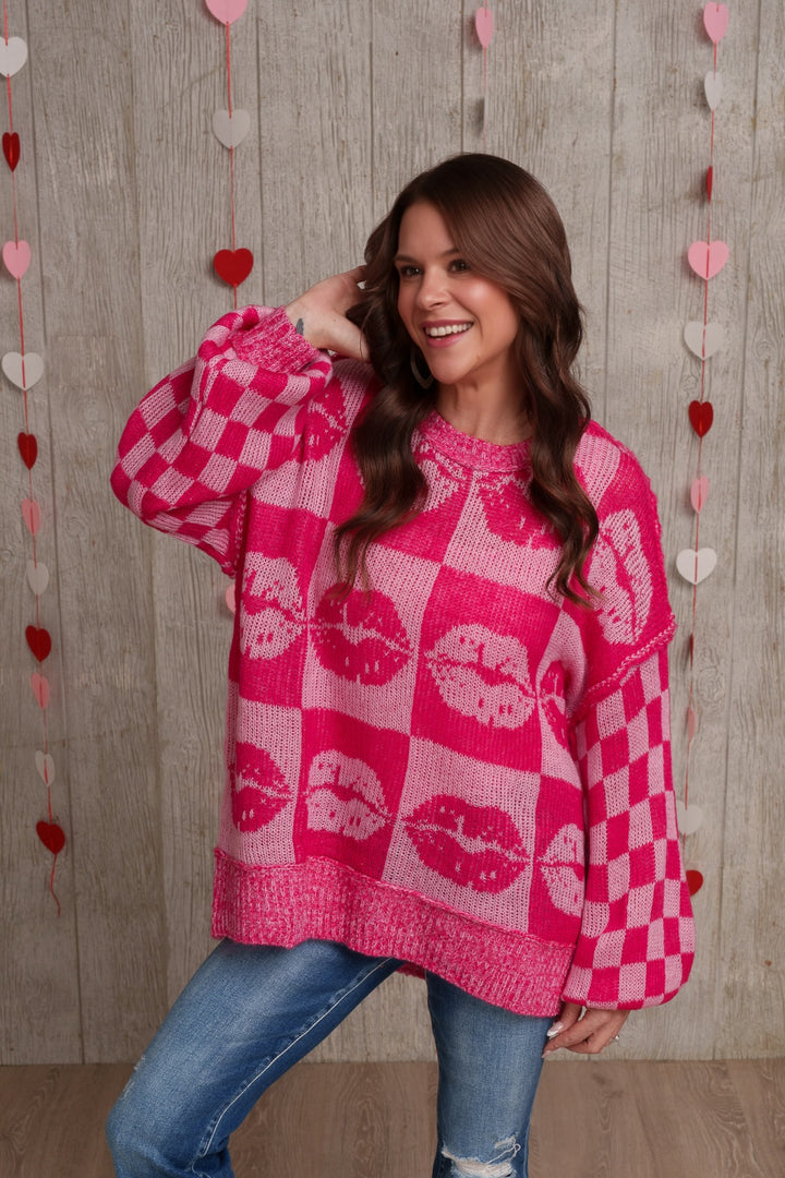 Pucker Up Oversized Sweater