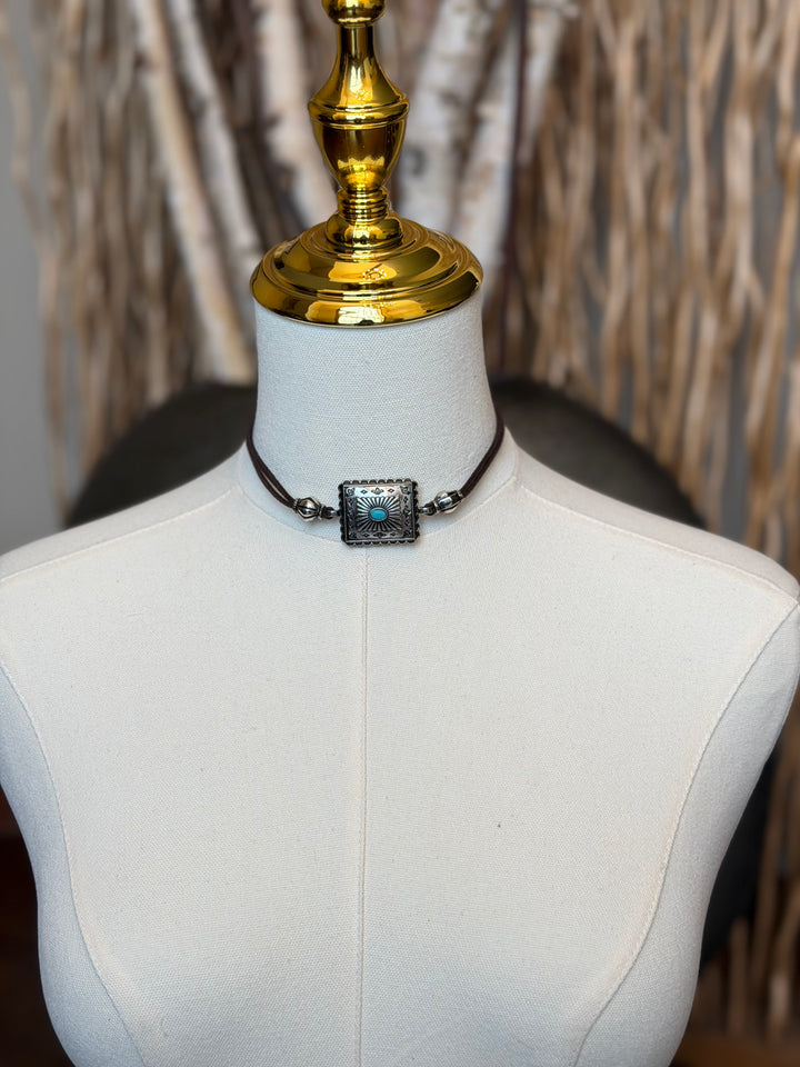 Western Concho Choker Necklace