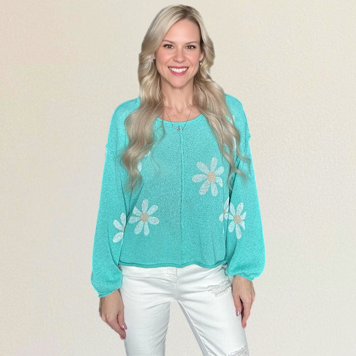 Paradise Blooms Lightweight Knit Top