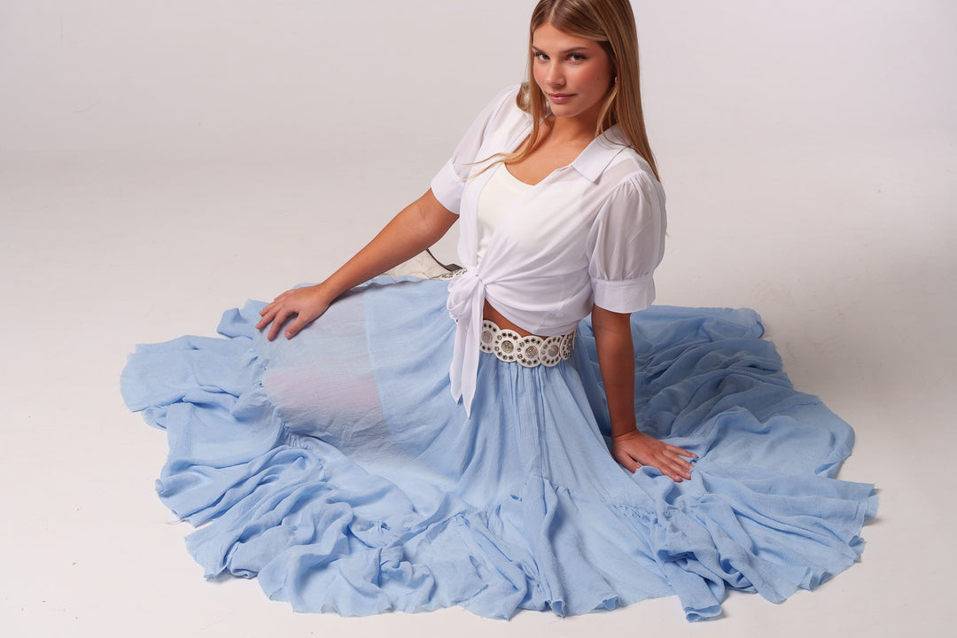 Graceful Twirl Maxi Skirt