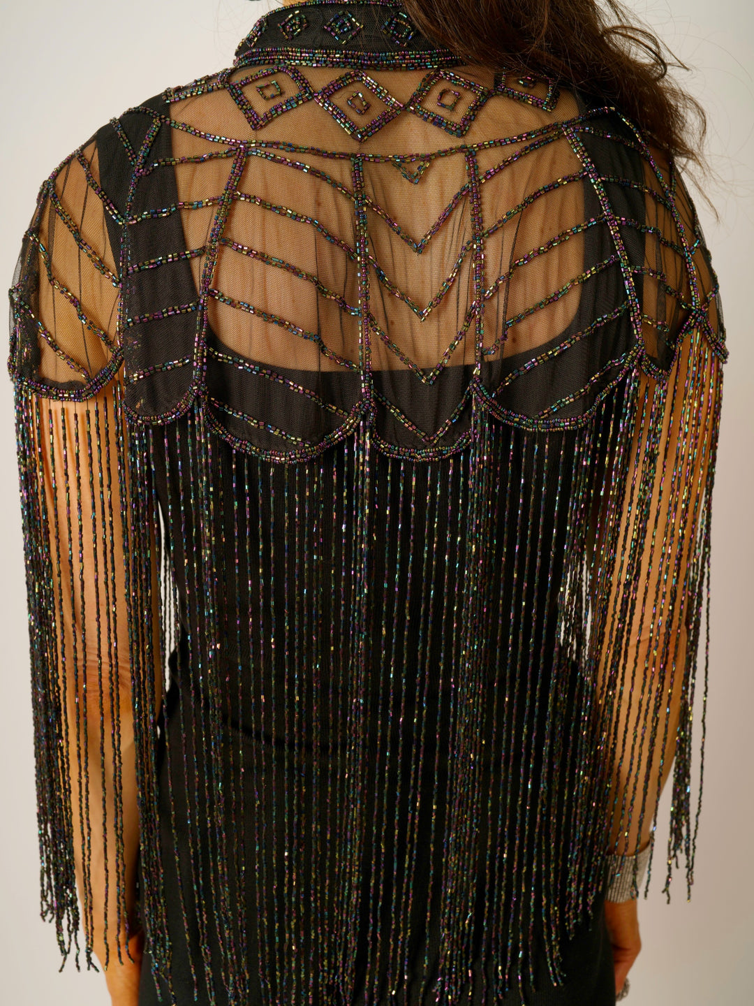 Peacock Beaded Cape