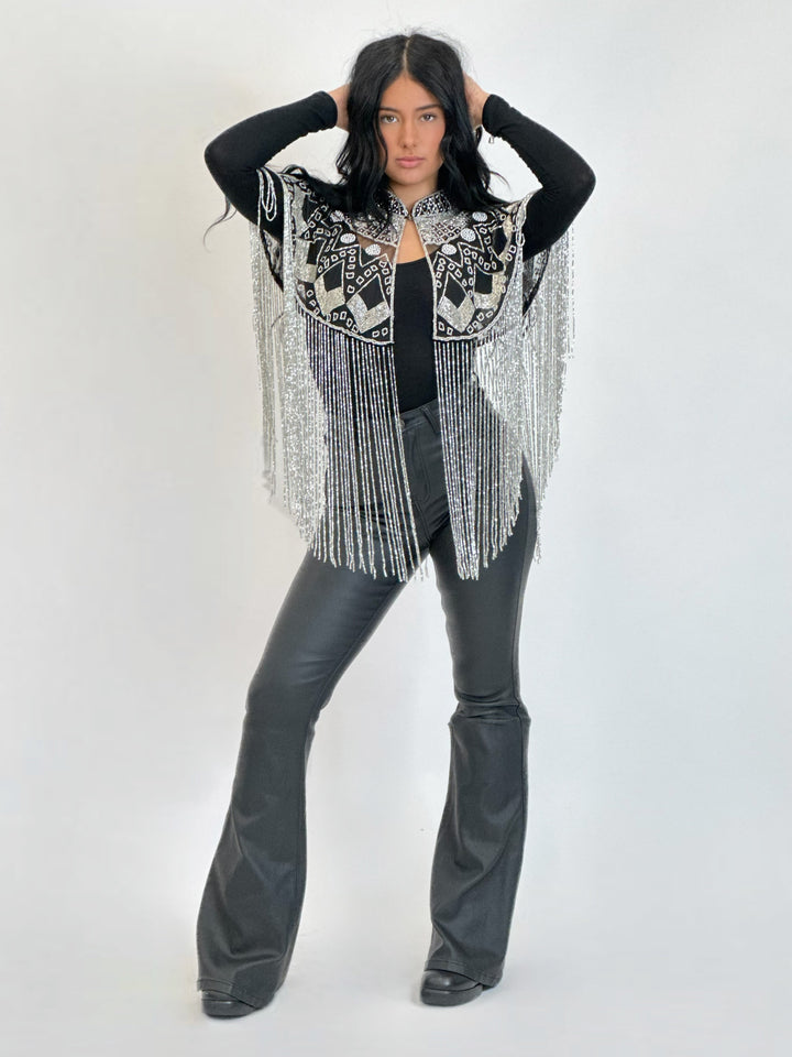 Silver Beaded Cape