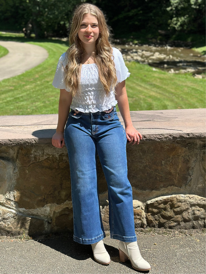 Risen High Waist Samantha Cropped Jeans
