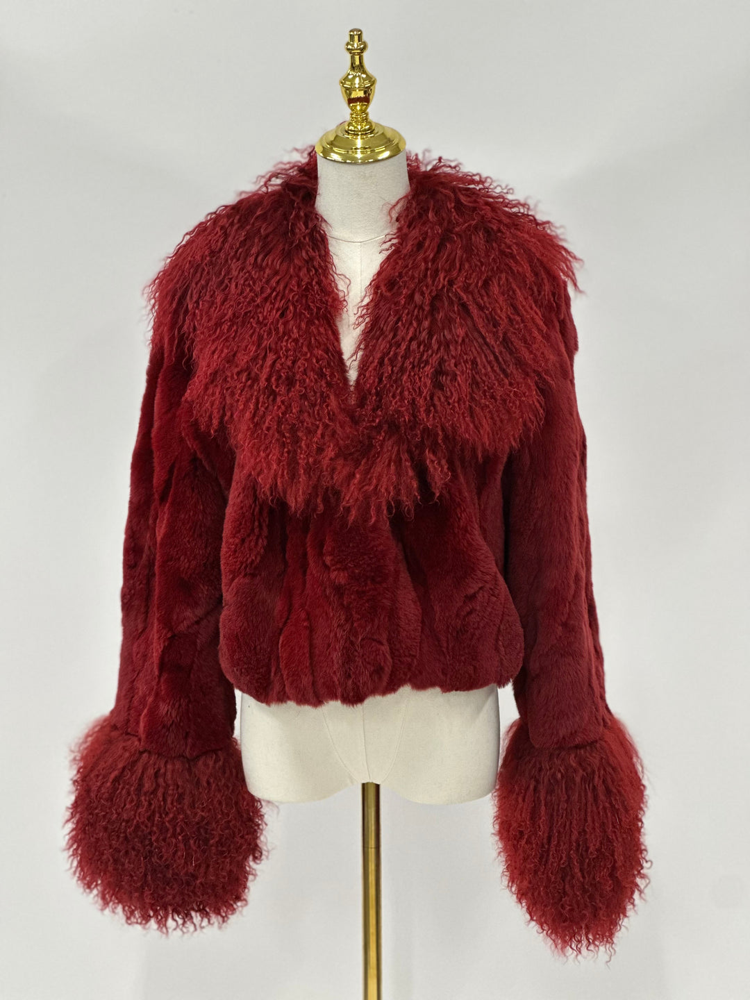 The Victoria Genuine Rabbit & Lamb Fur Coat