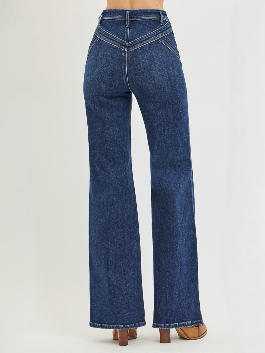 Risen Western Yoke HR Wide Leg Jeans