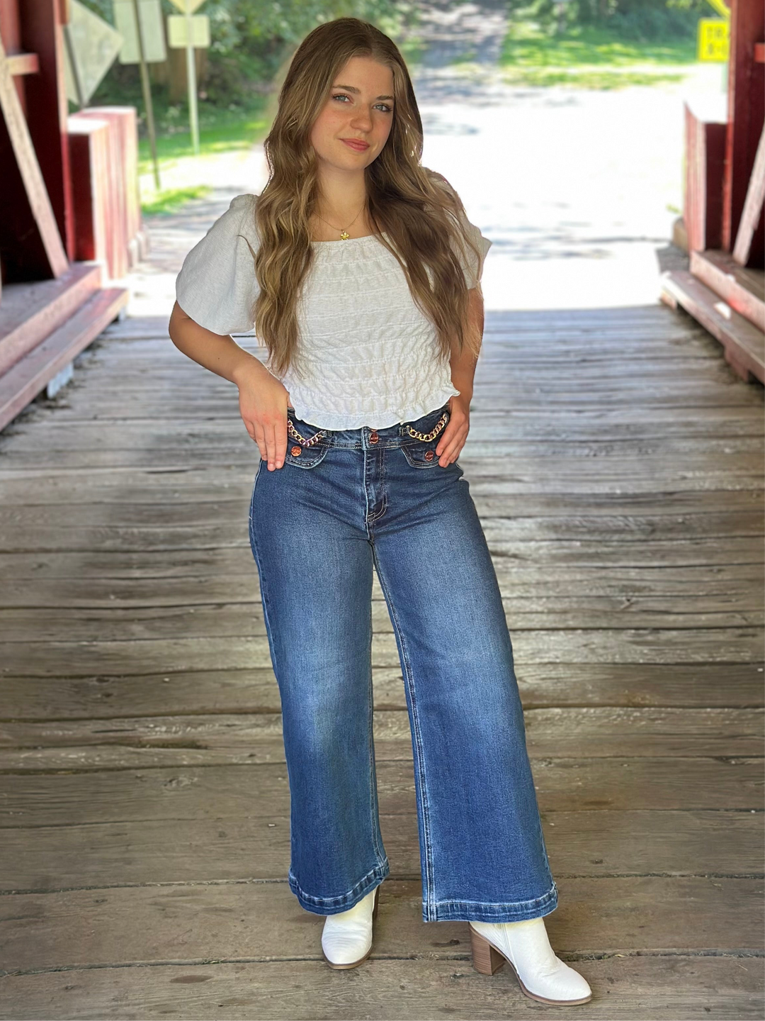 Risen High Waist Samantha Cropped Jeans