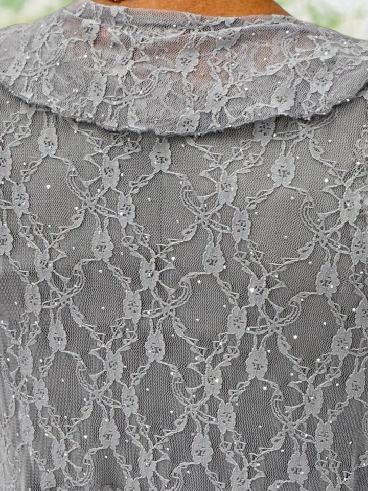 Charlotte’s Timeless Rhinestone Lace Duster