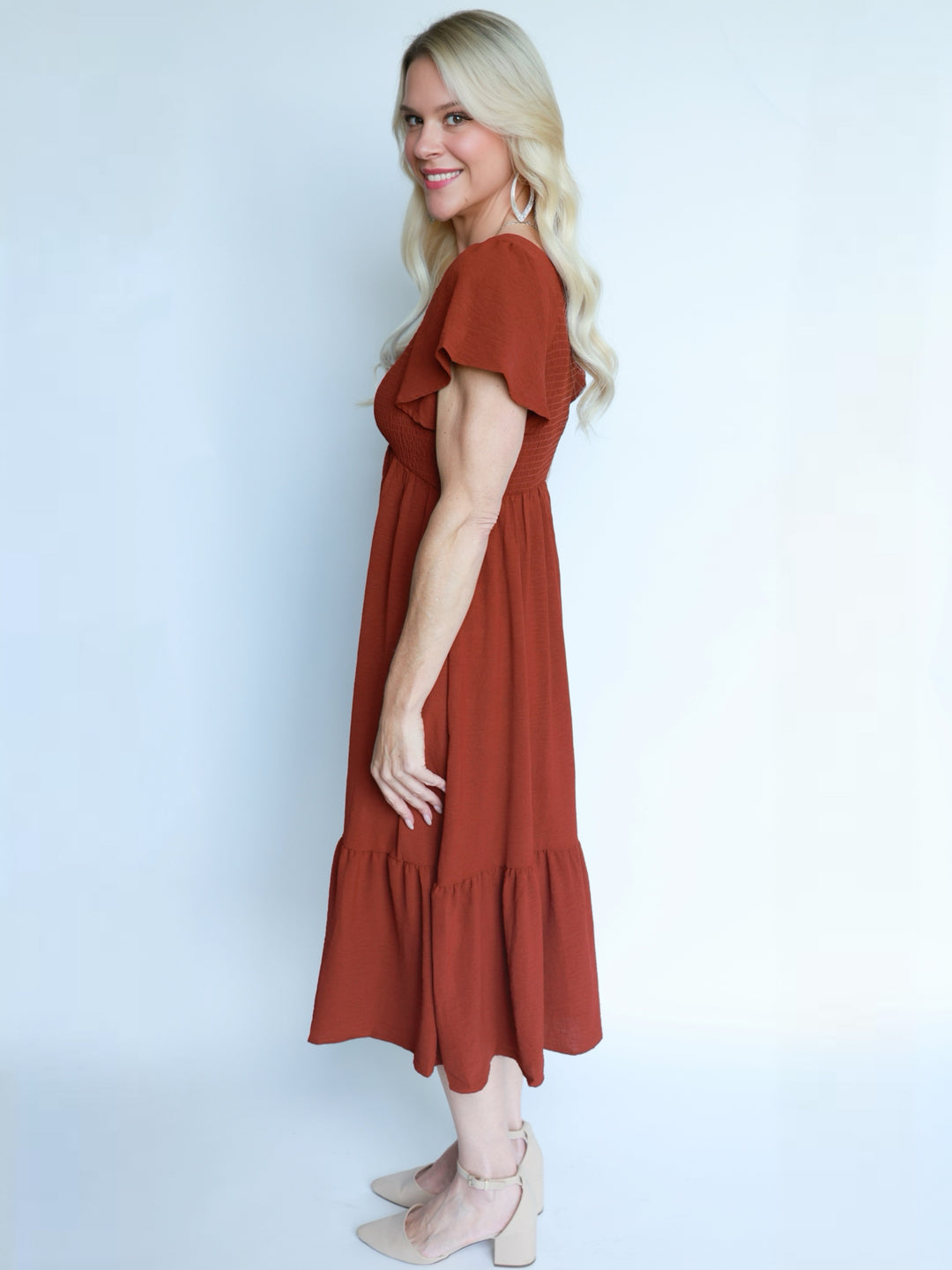 Autumn Spice Midi Dress