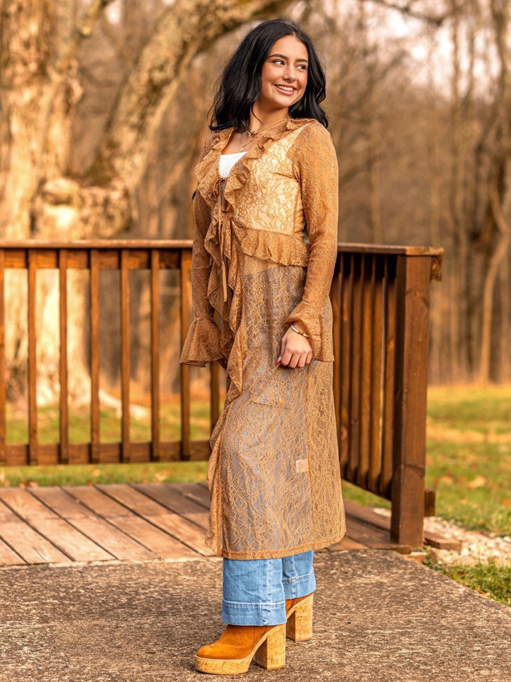 Charolette Lightweight Sheer Lace Duster Cardigan