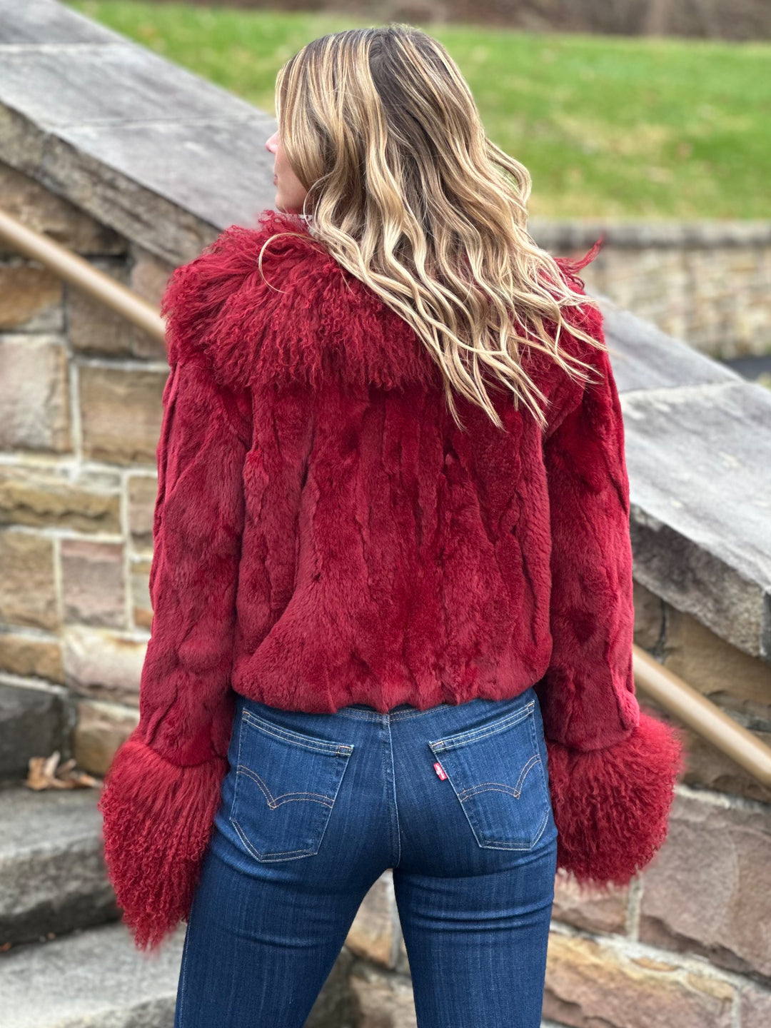 The Victoria Genuine Rabbit & Lamb Fur Coat