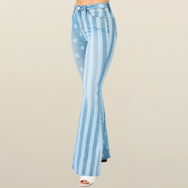 Judy Blue Stars and Stripe Flares