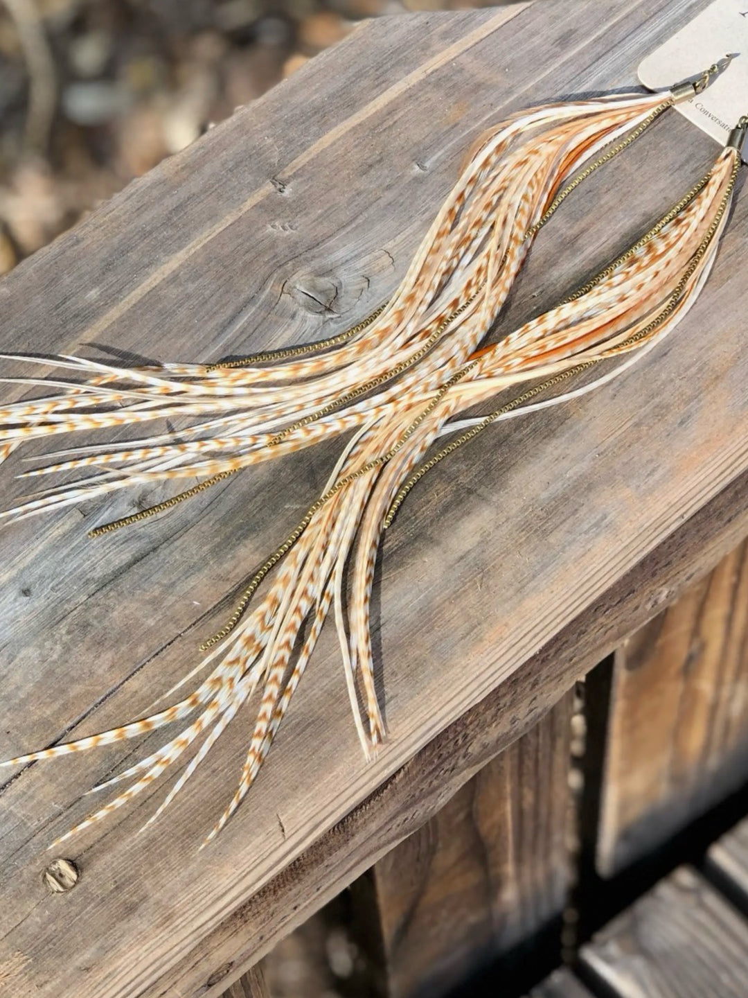 Luxuriously Long Handcrafted Boho Feather Earrings