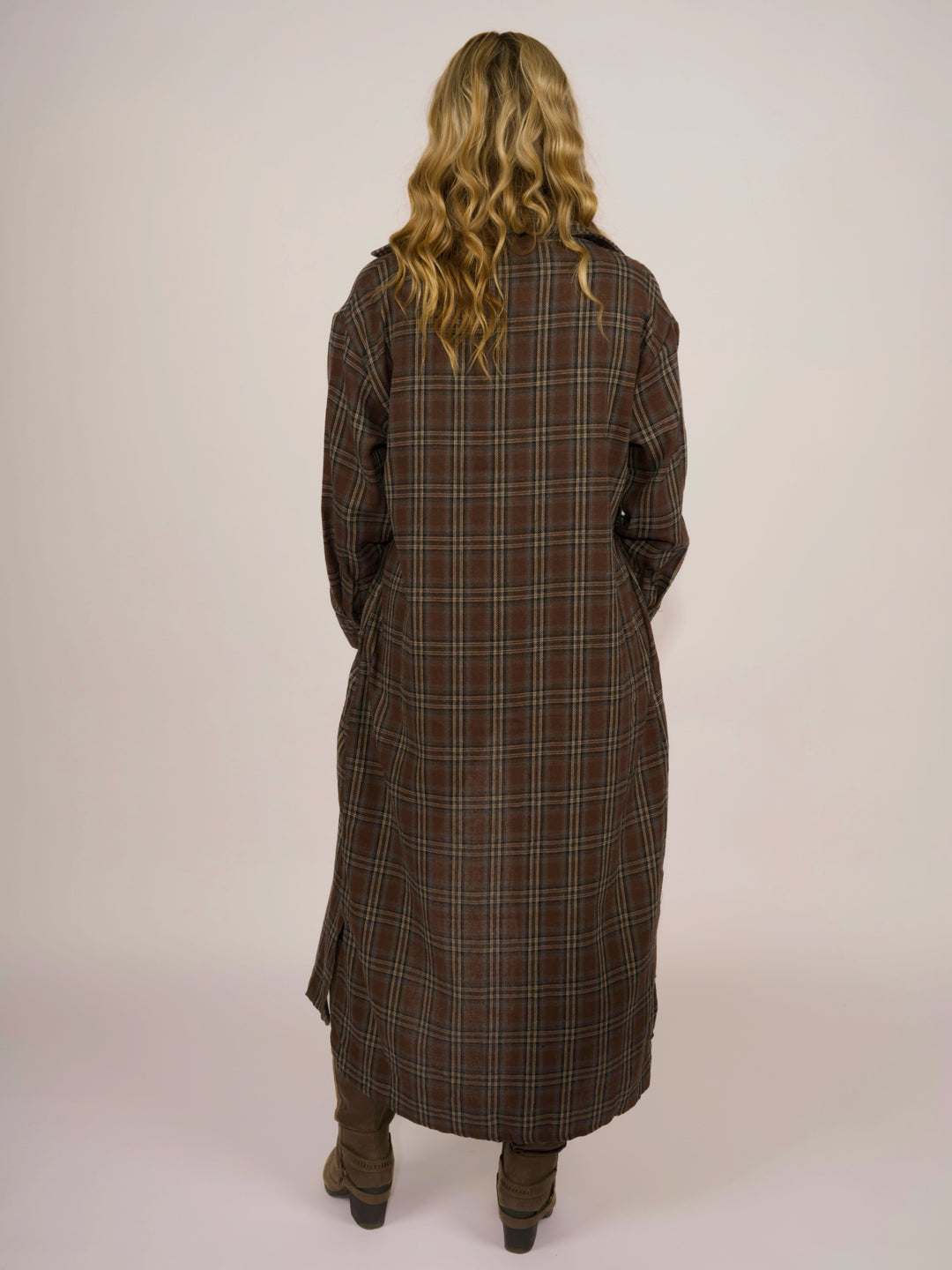Urban Harvest Plaid Longline Lightweight Jacket