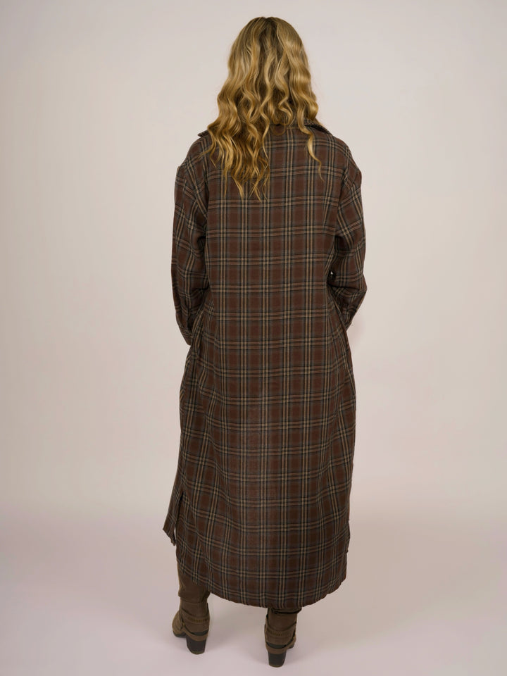 Urban Harvest Plaid Longline Lightweight Jacket