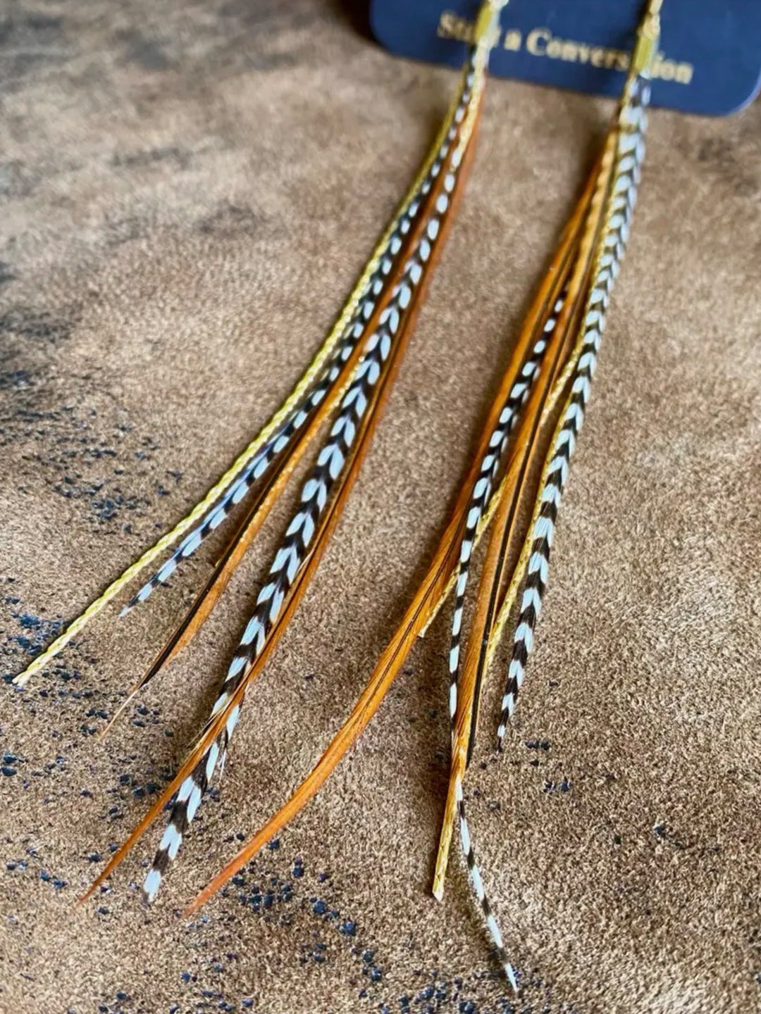 Elegant Coque Feather Dangle Earrings