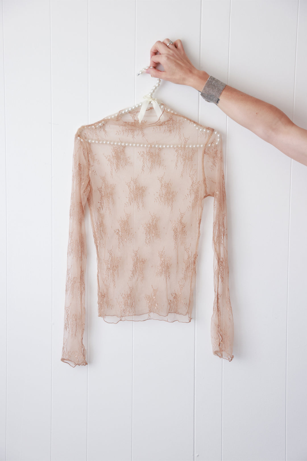 Sheer Elegance Lace Mesh Top