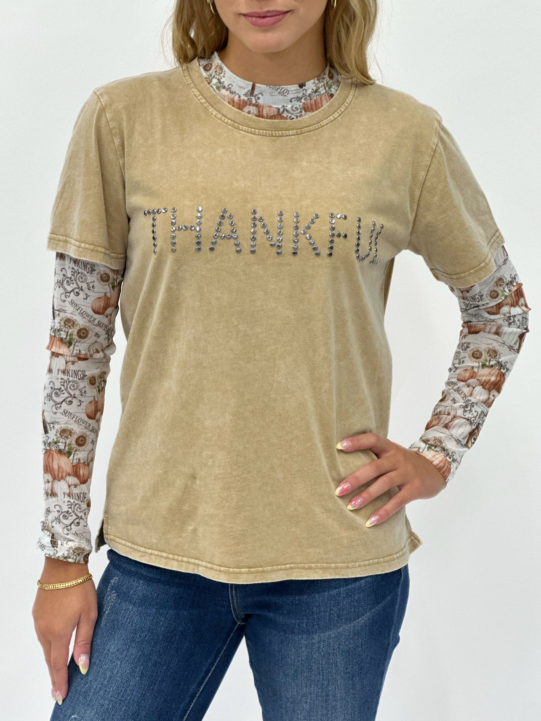 Thankful Studded Tee