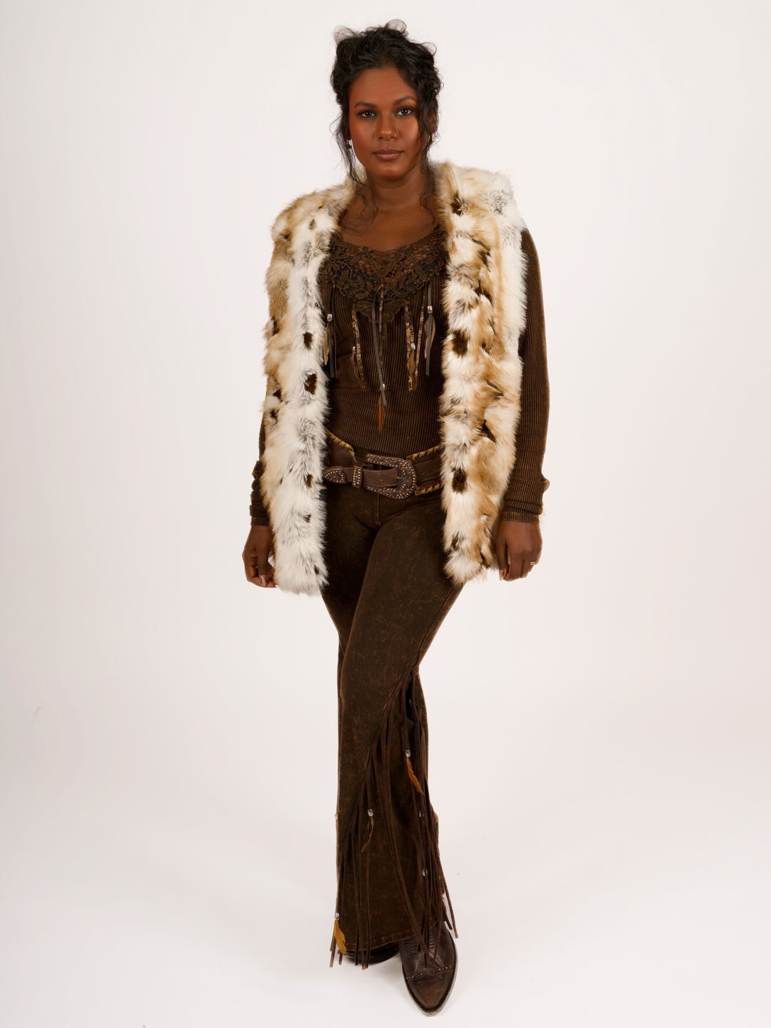 Desert Dream Cowgirl Faux Fur Vest