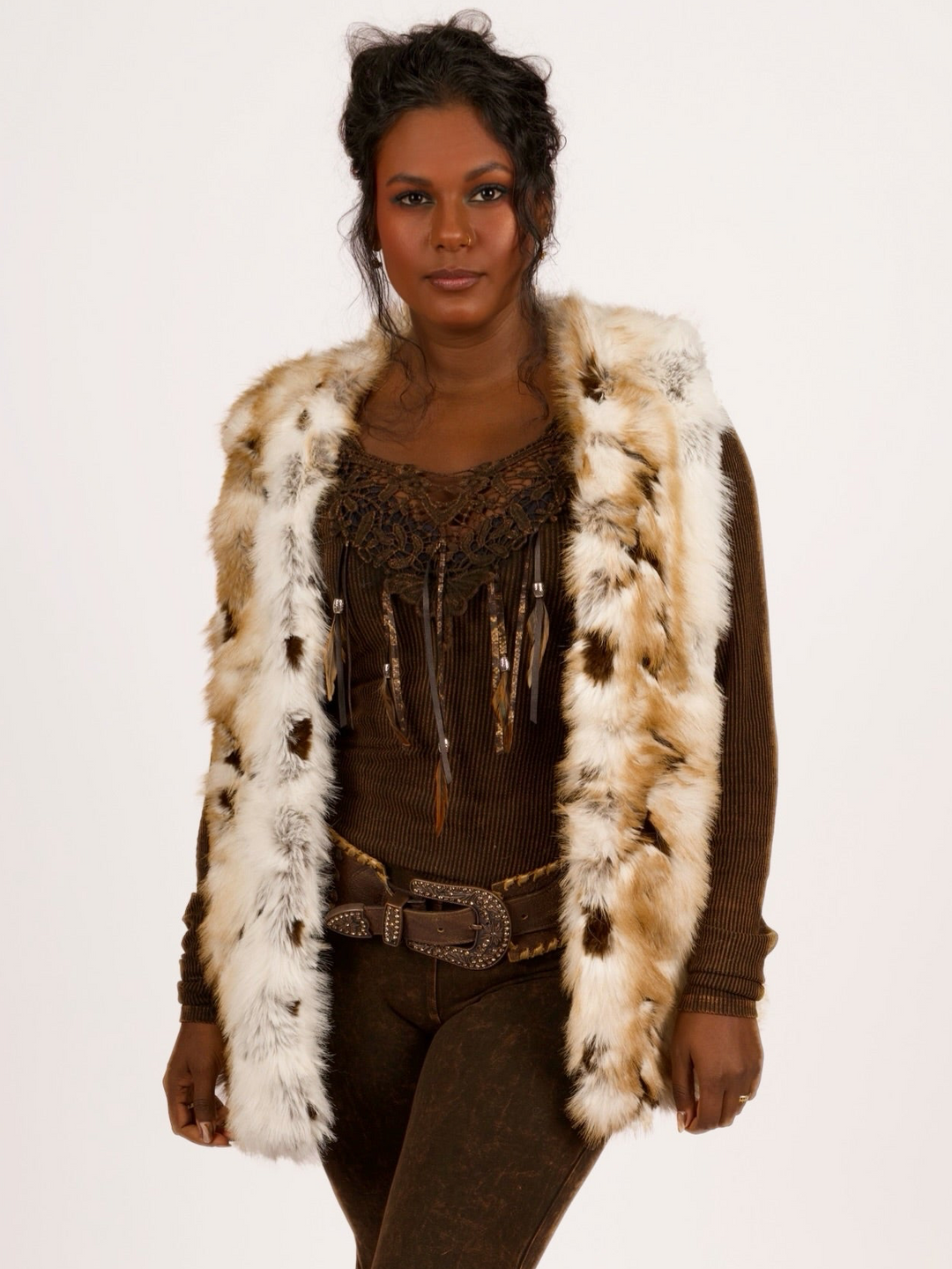 Desert Dream Cowgirl Faux Fur Vest