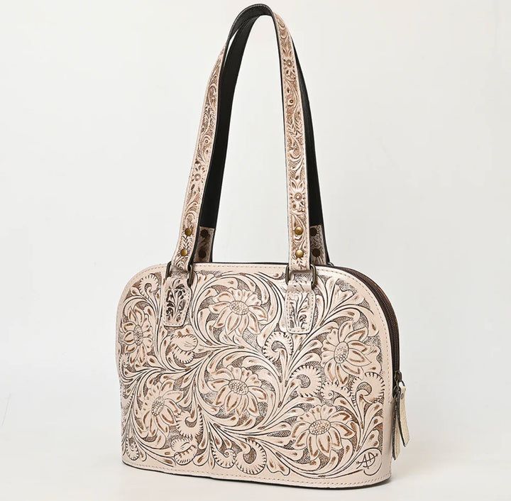 American Beauty Hand Tooled Leather Purse