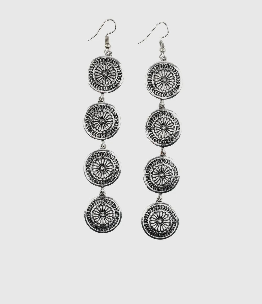 Stamped Concho Earrings