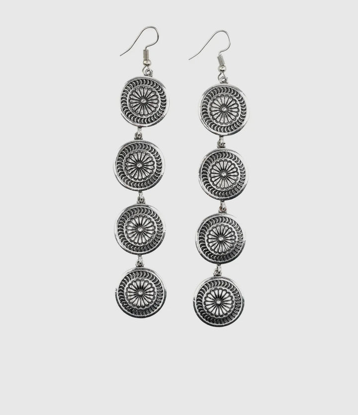 Stamped Concho Earrings