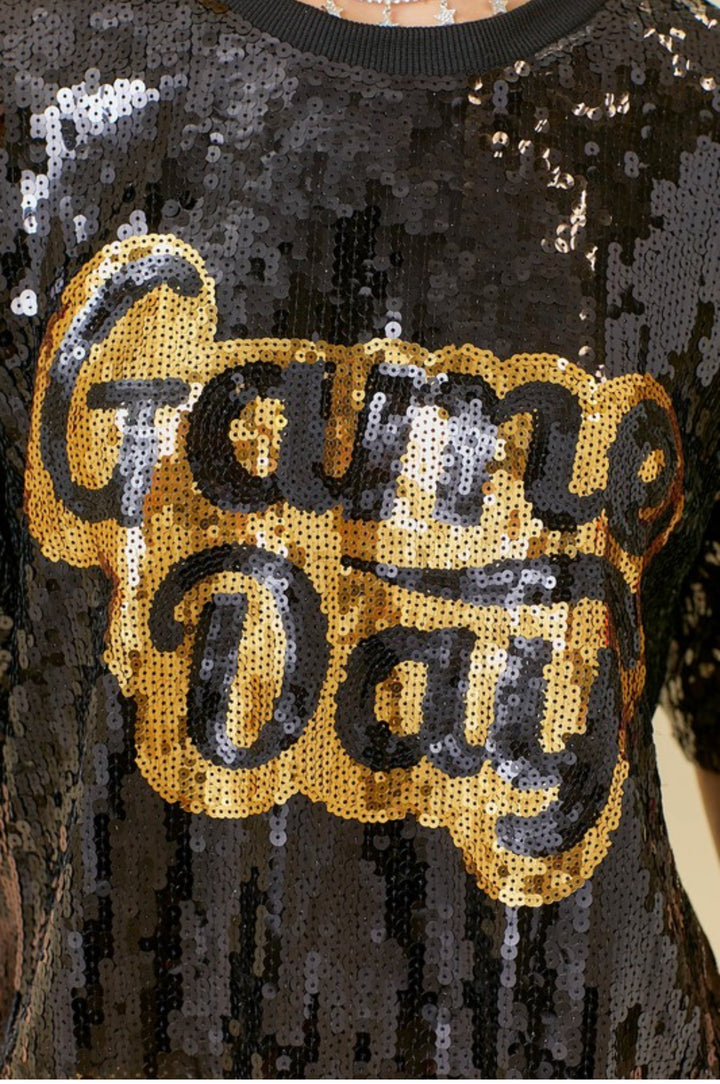 Game Day Glamour Sequin Top