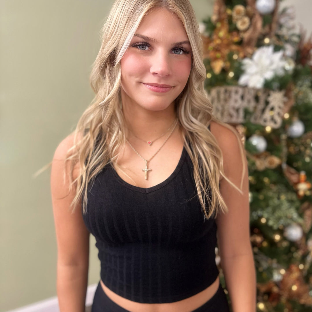 Ribbed Crop Top - Salt and Grace Boutique