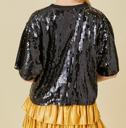 Game Day Glamour Sequin Top