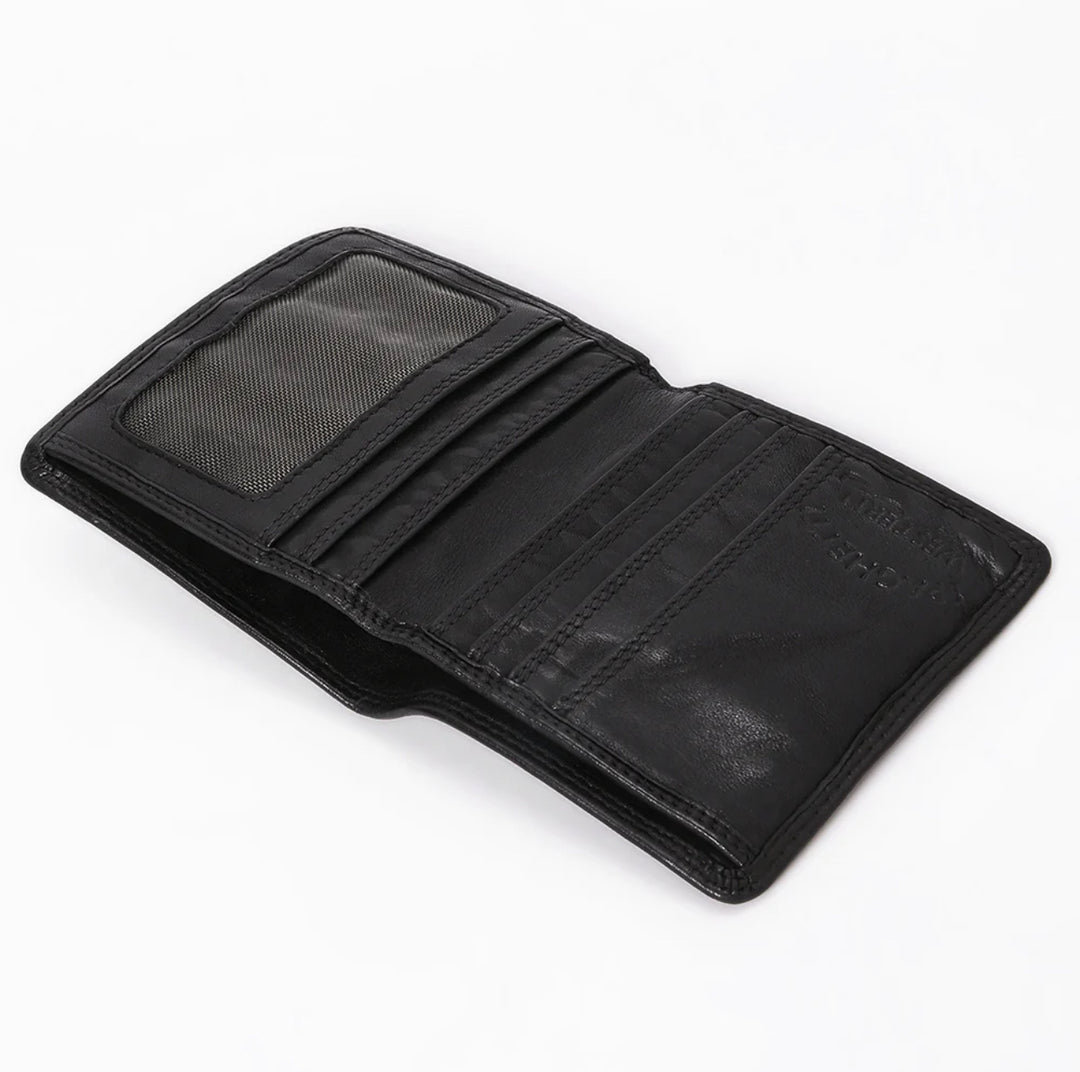 Spaghetti Western Black Leather Wallet