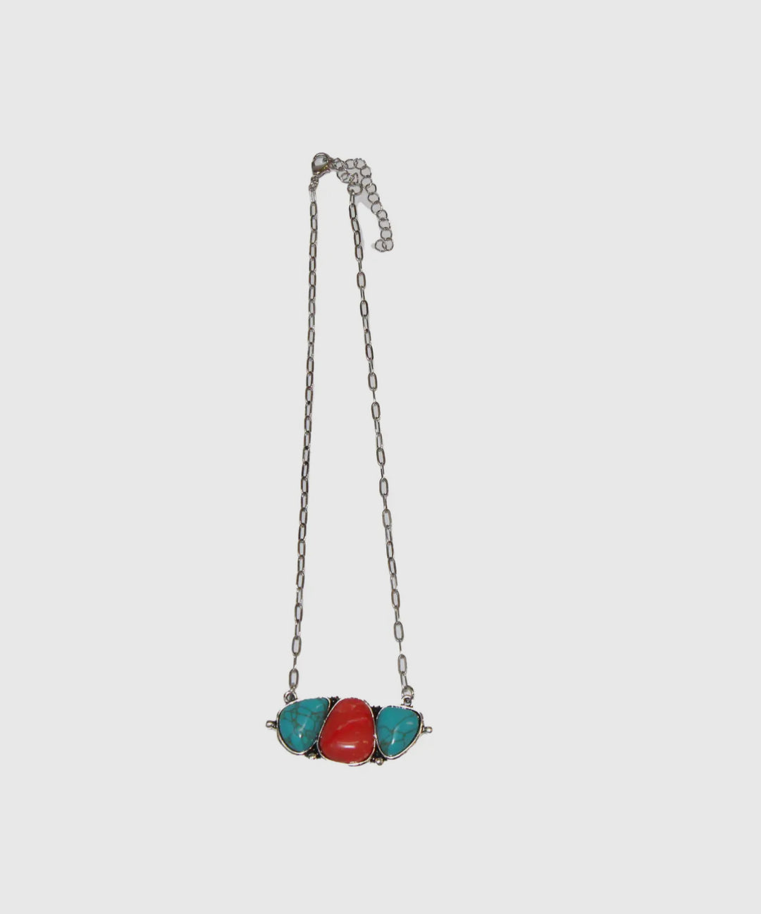 Coral & Turquoise Stone Necklace