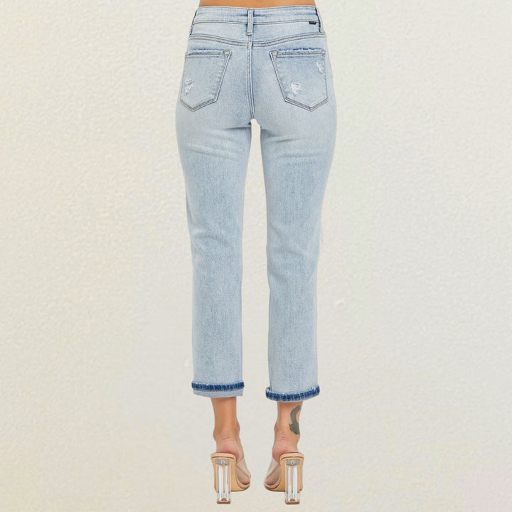 Risen Glitter Glam Sequin Patch Jeans