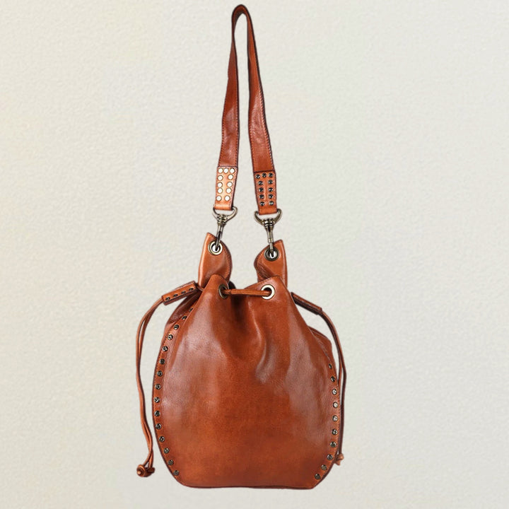 Chic Leather Bucket Bag