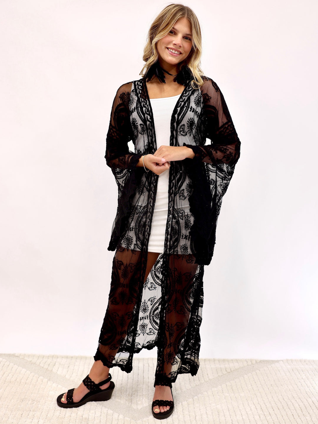 POL Secret Garden Lace Cardigan