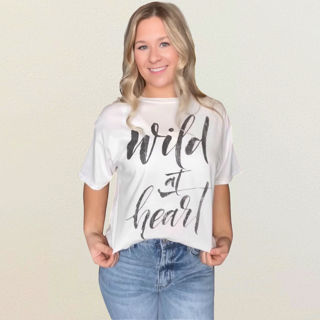 Wild at Heart Long Crop Tee