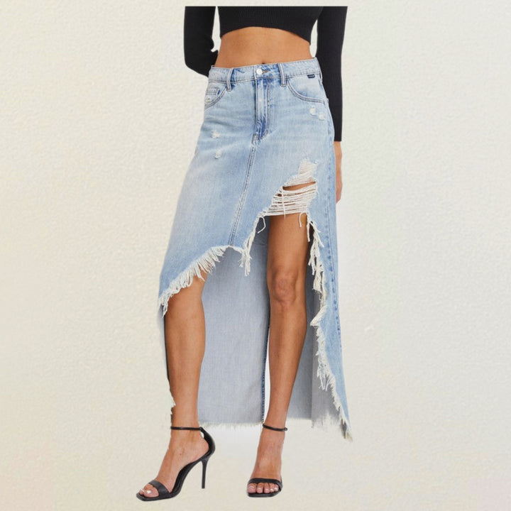 Blue Jean Babe Mid-Rise Denim Skirt