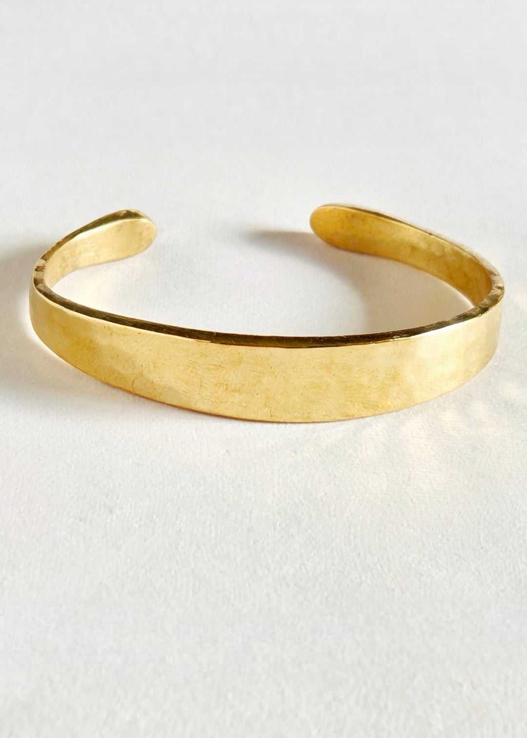 Brass hammered tuareg band cuff bracelet