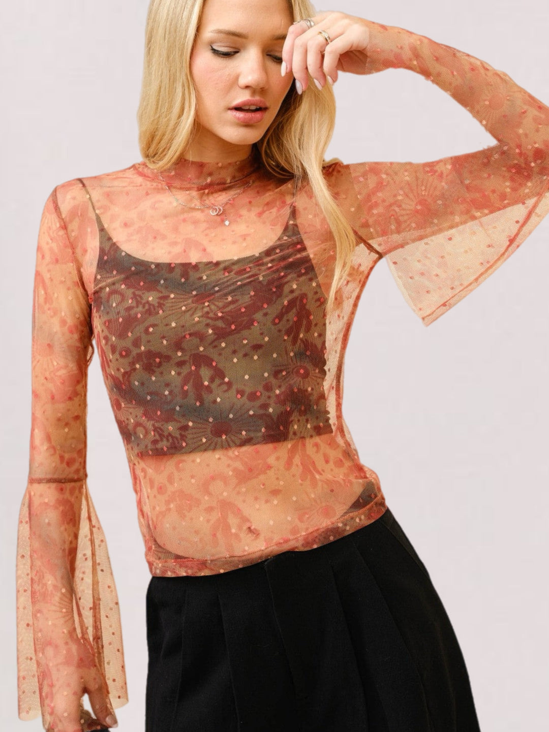 Urban Elegance Mesh Top