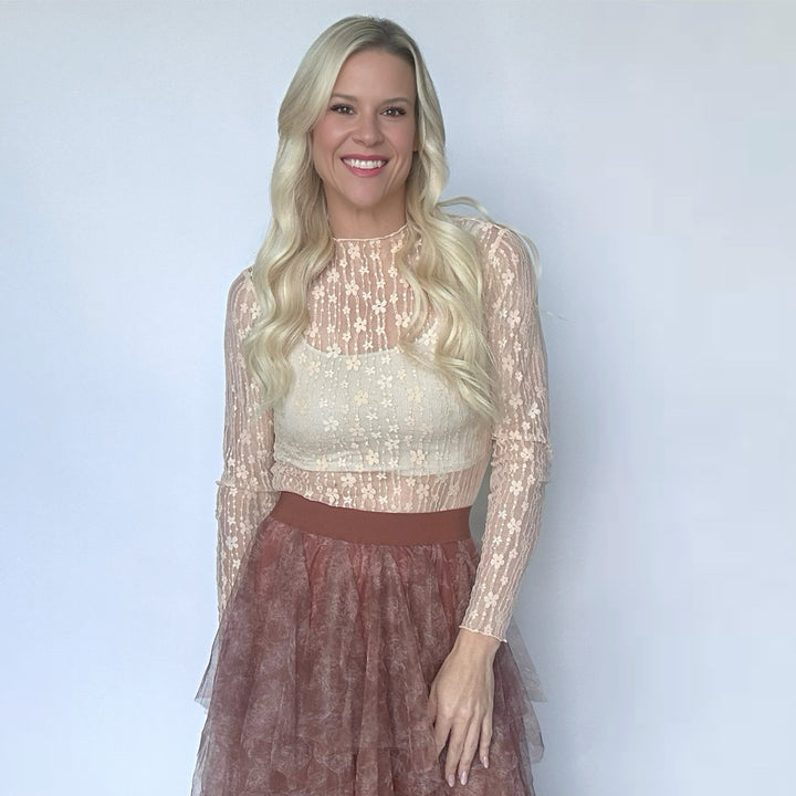 Floral Lace Layering Top