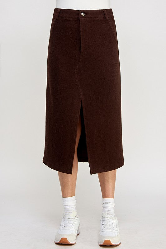 Makayla Corduroy Midi Skirt