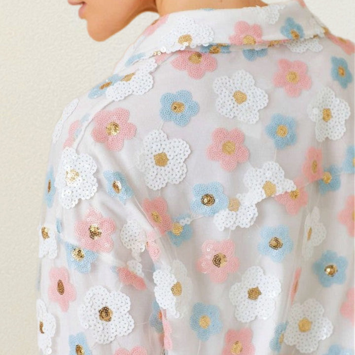 Sparkling Blossom Oversized Shirt