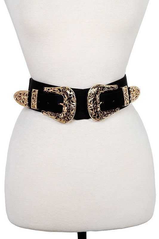 Gold Double Side Buckle Belt