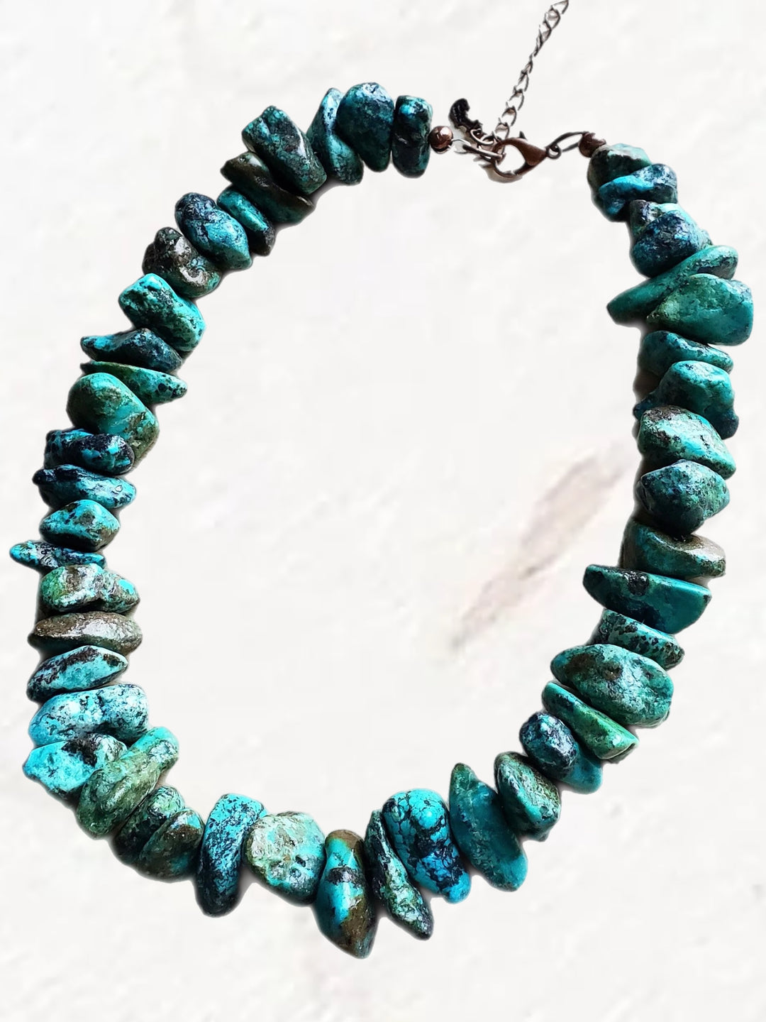 Chunky Genuine Natural Turquoise Beaded Collar Necklace