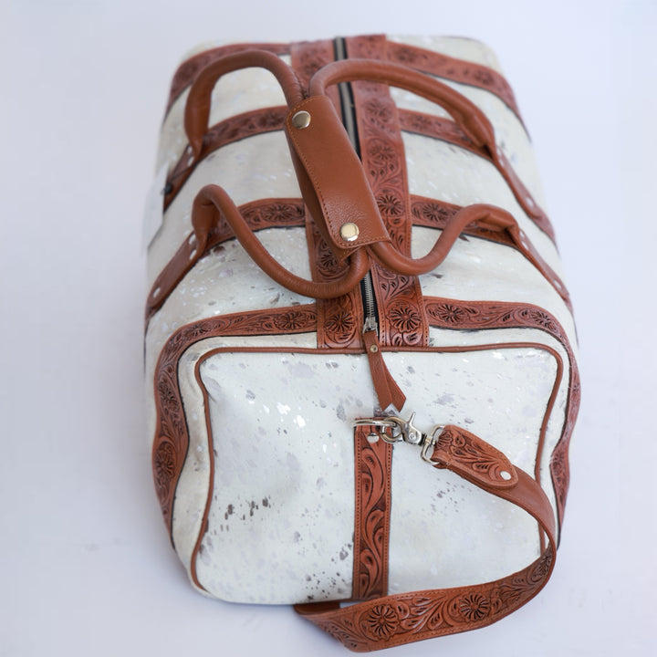 Silver Acid Wash Duffle Bag