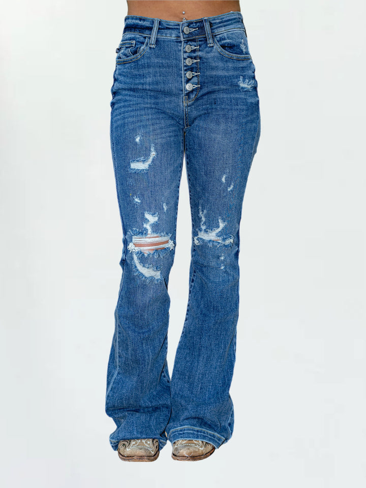 Judy Blue Mid Rise Jenna Flare Jeans