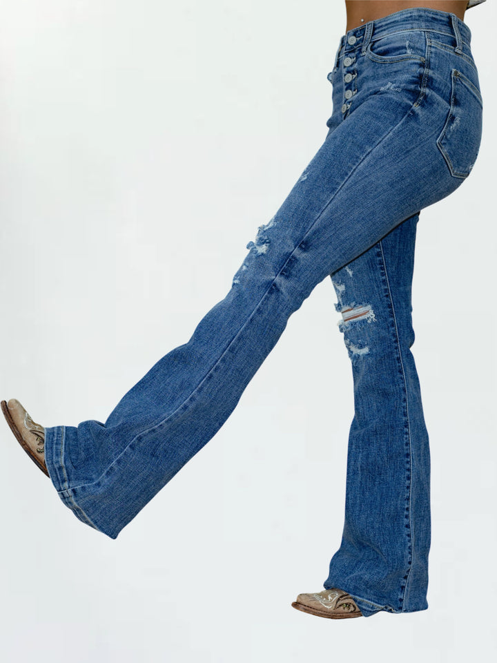 Judy Blue Mid Rise Jenna Flare Jeans
