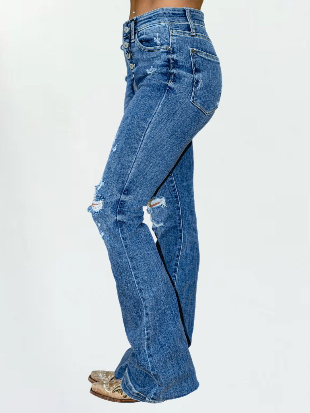 Judy Blue Mid Rise Jenna Flare Jeans