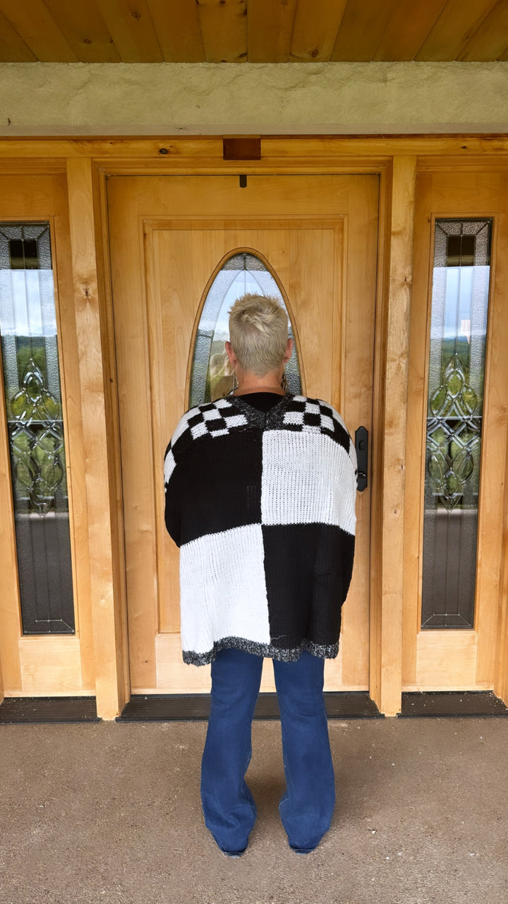 Plus Checker Cardigan - Salt and Grace Boutique