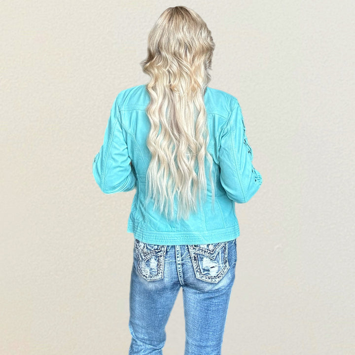 Scully Teal Rush Leather Jacket - Salt and Grace Boutique